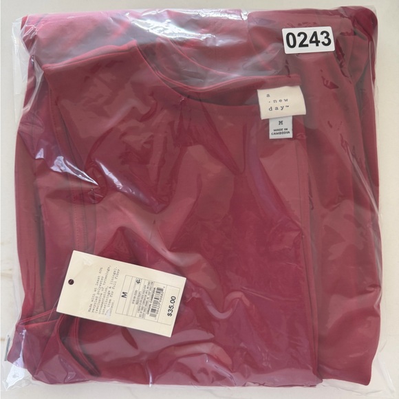 ♥️ Women's Knit Maxi Dress - A New Day Size Medium Color Red - Picture 9 of 9